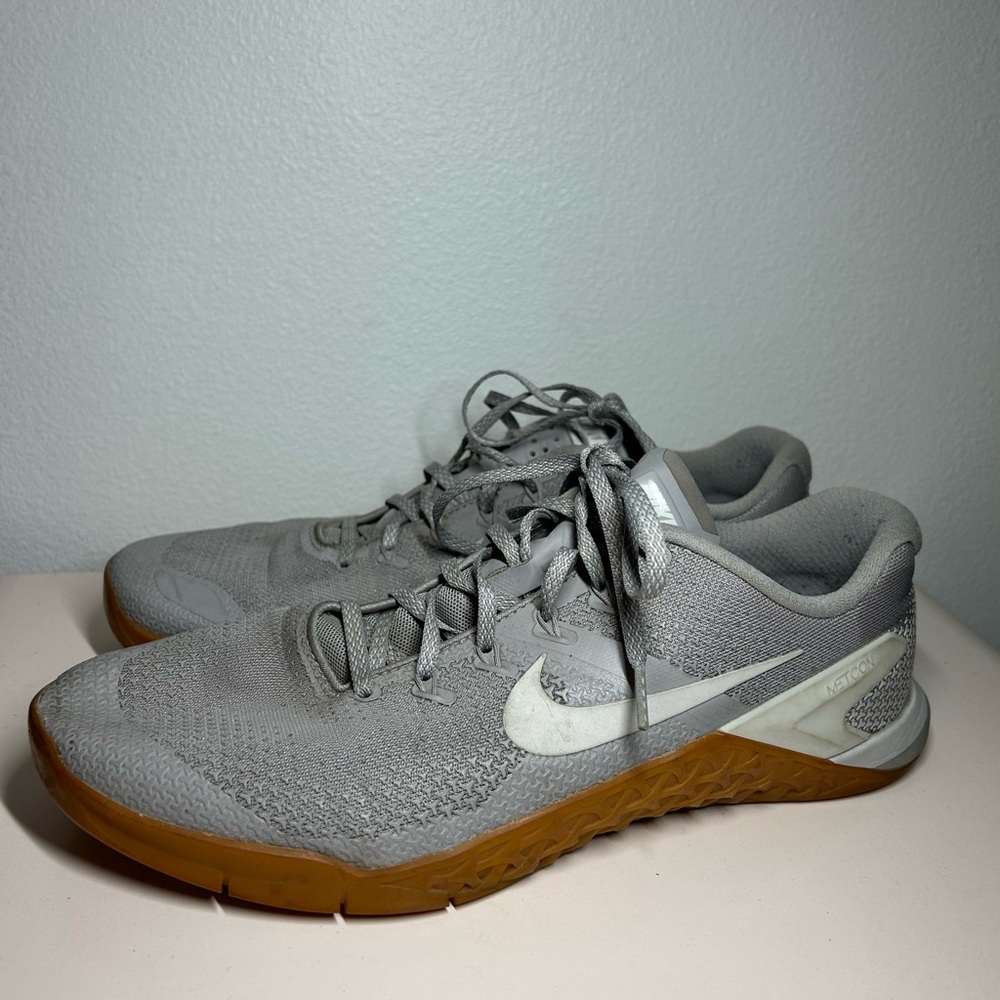 Nike Mens Metcon 4 Gray Training Shoes Sneakers Size 12 Gym Outdoor